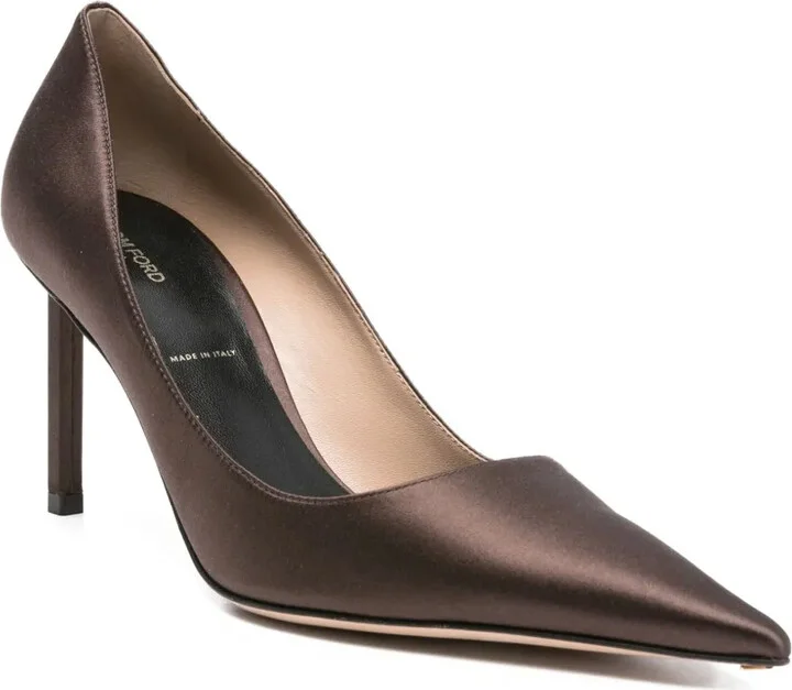 80mm Pointed-Toe Satin Pumps - Image 2