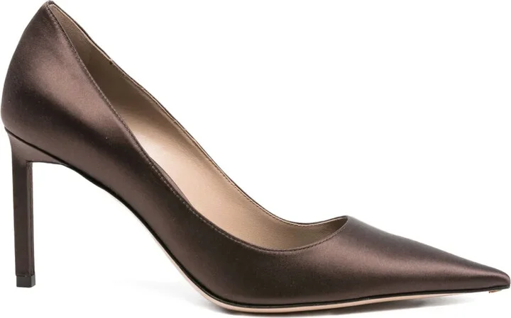 80mm Pointed-Toe Satin Pumps