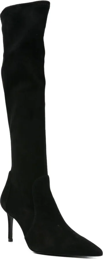 80mm Pointed-Toe Stretch-Knit Boots - Image 2