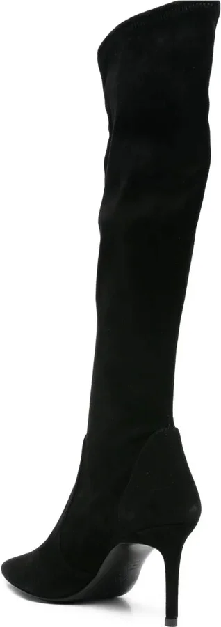 80mm Pointed-Toe Stretch-Knit Boots - Image 3