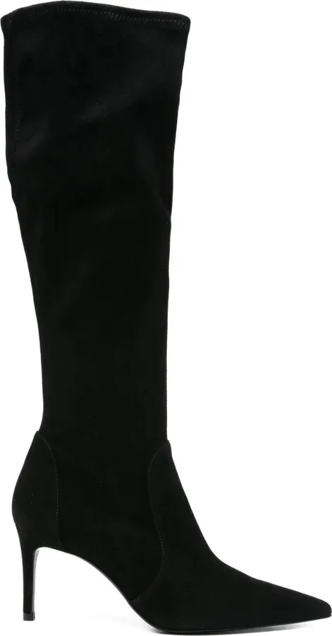 80mm Pointed-Toe Stretch-Knit Boots