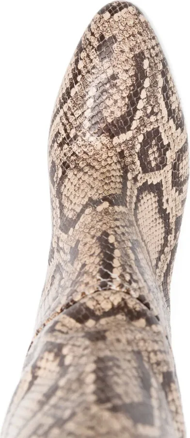 80MM python print calf leather boots - Image 4