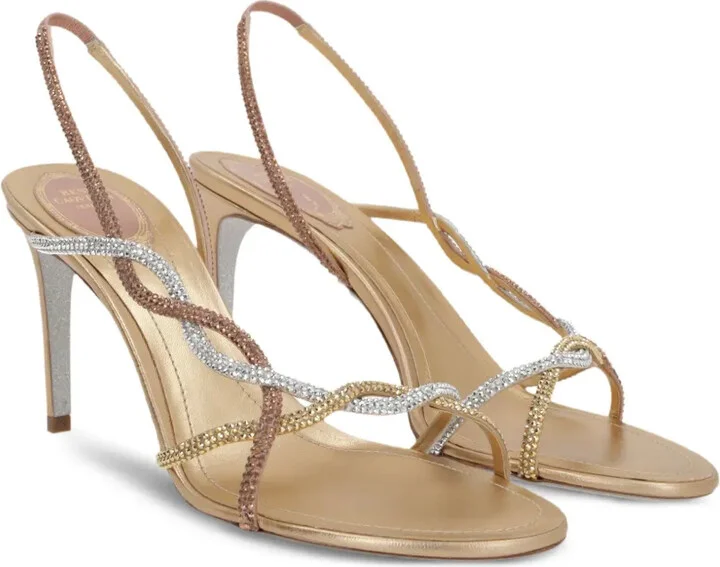 80mm Rhinestone-Embellished Slingback Sandals - Image 2