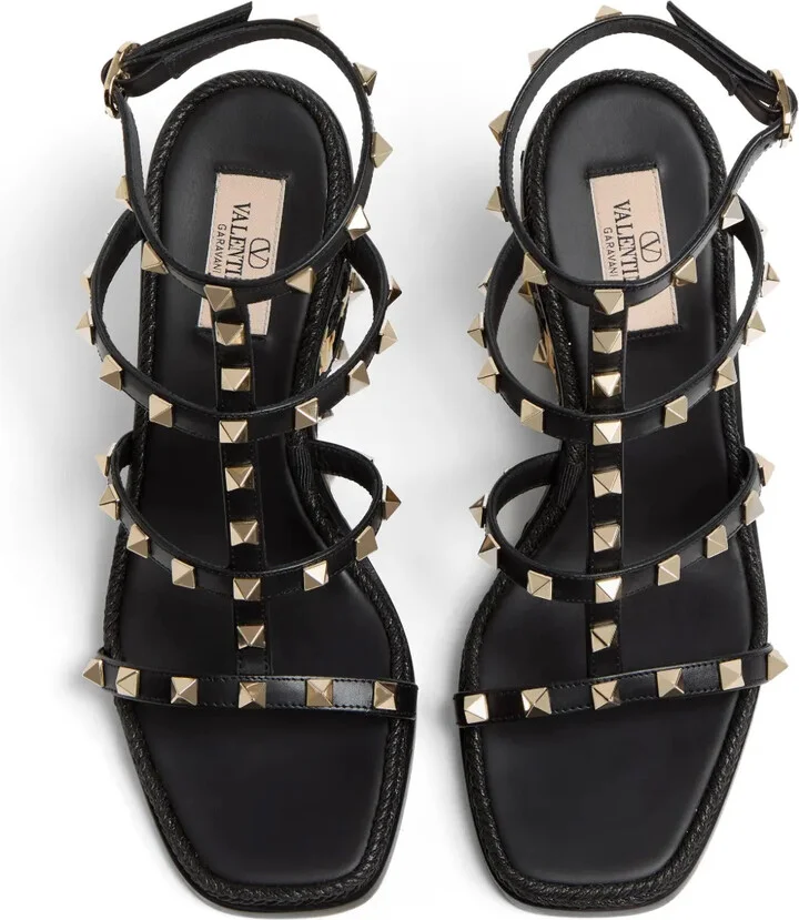 80mm Rockstud wedge sandals - Image 4