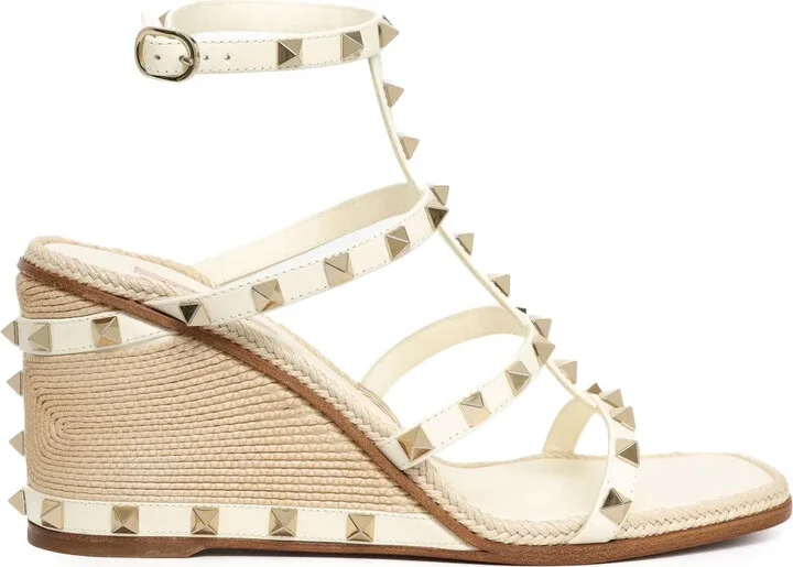 80mm Rockstud wedge sandals