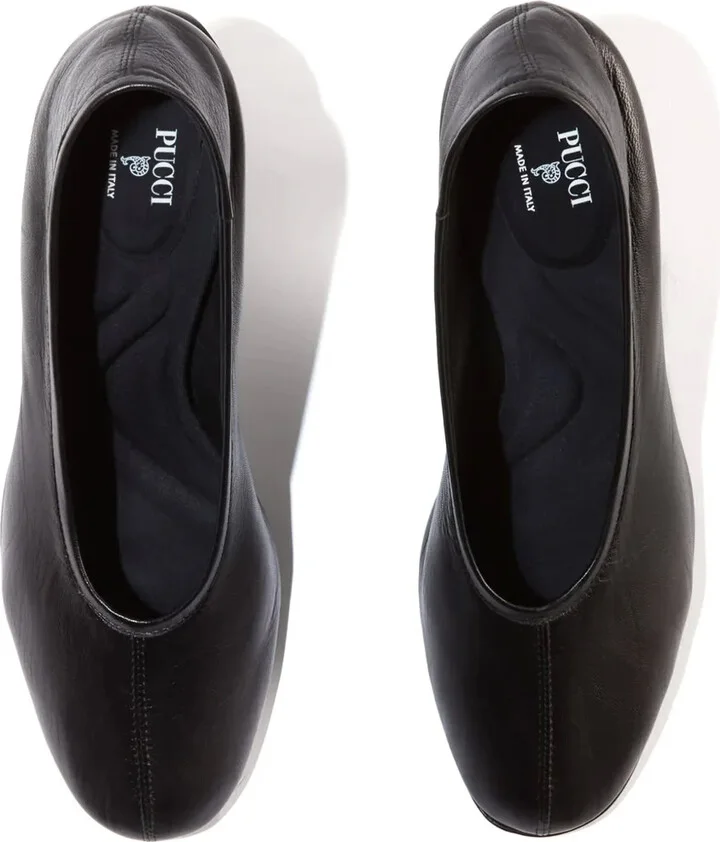 80mm Round Toe Leather Pumps - Image 4