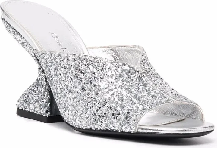 80mm Sansu metallic glitter sandals - Image 2