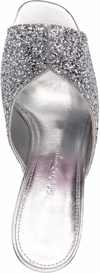 80mm Sansu metallic glitter sandals - Image 4