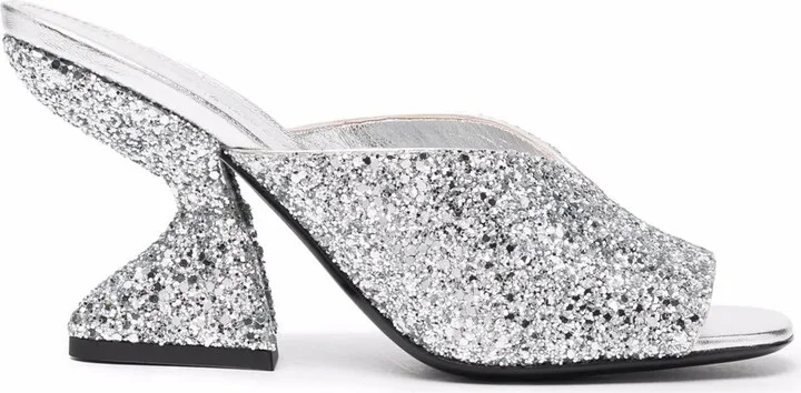 80mm Sansu metallic glitter sandals
