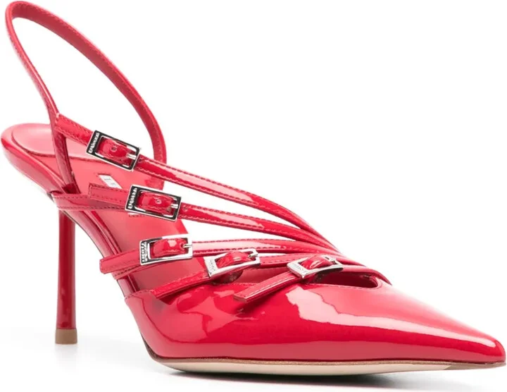 80mm Scarlet slingback pumps - Image 2