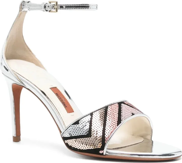 80mm Sequinned Sandals - Image 2
