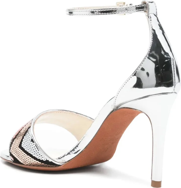 80mm Sequinned Sandals - Image 3