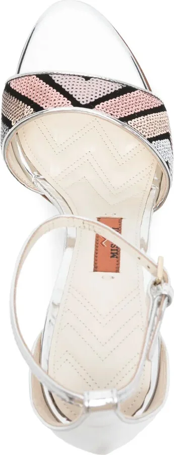 80mm Sequinned Sandals - Image 4