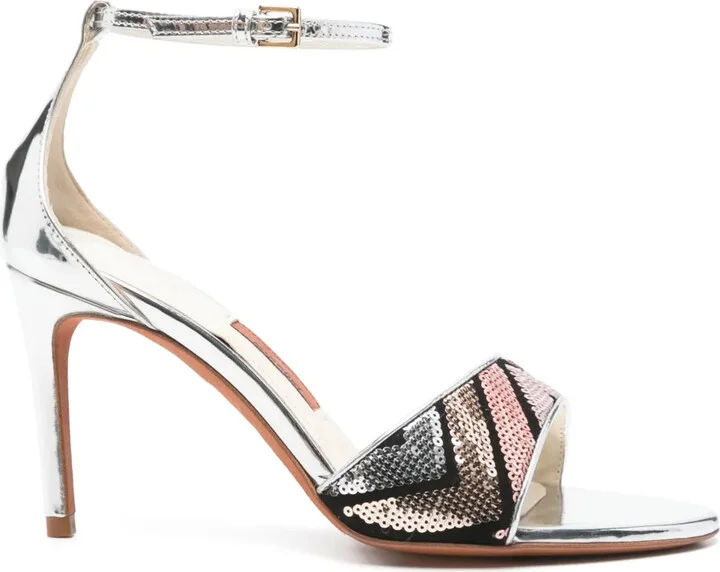 80mm Sequinned Sandals