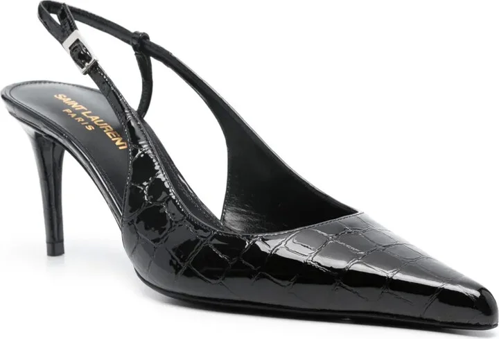 80mm Slingback Leather Pumps - Image 2