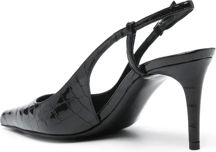 80mm Slingback Leather Pumps - Image 3