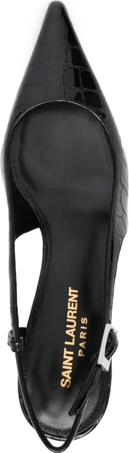80mm Slingback Leather Pumps - Image 4