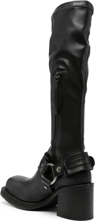 80mm Square-Toe Leather Boots - Image 3