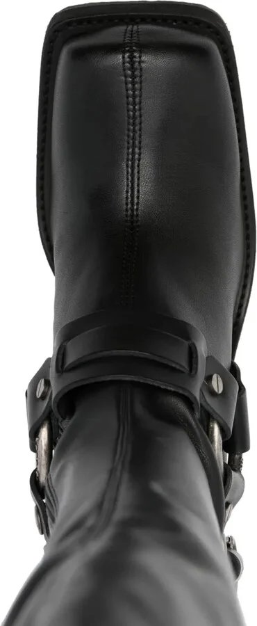 80mm Square-Toe Leather Boots - Image 4