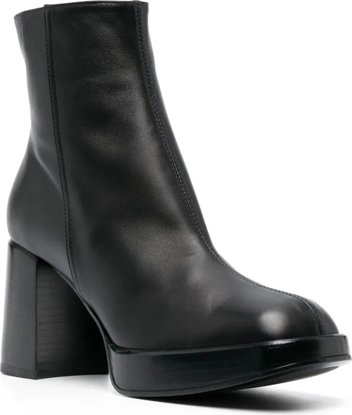 80mm Square-Toe Leather Boots - Image 2