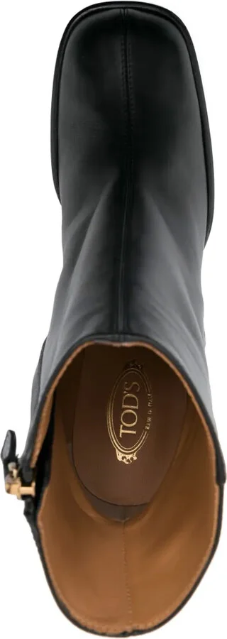 80mm Square-Toe Leather Boots - Image 4