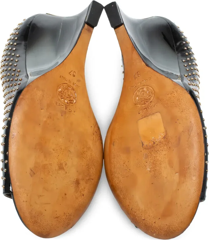 80mm Studded Leather Wedges - Image 4