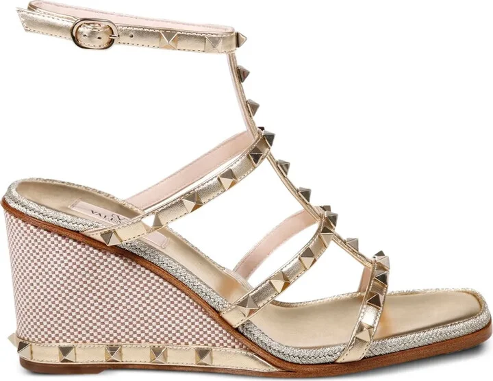 80mm Studded Wedge-Heel Sandals