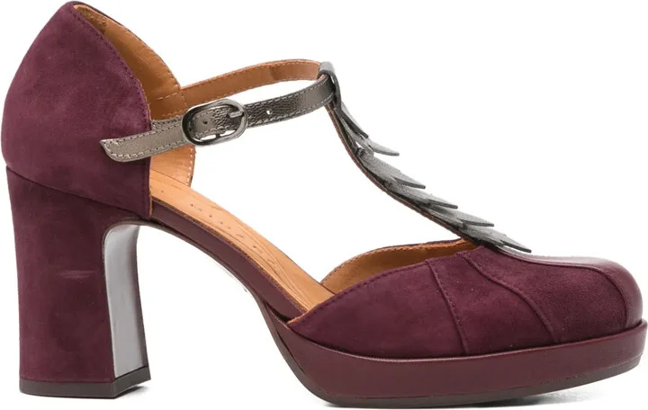 80mm T-bar heeled pumps
