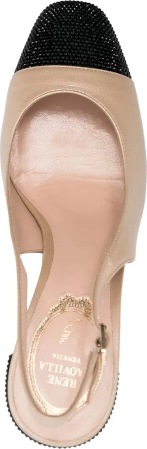 80mm Two-Tone Rhinestone-Embellished Pumps - Image 4