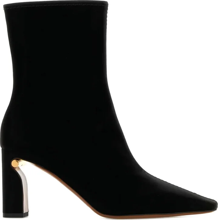 80mm Velvet Ankle Boots