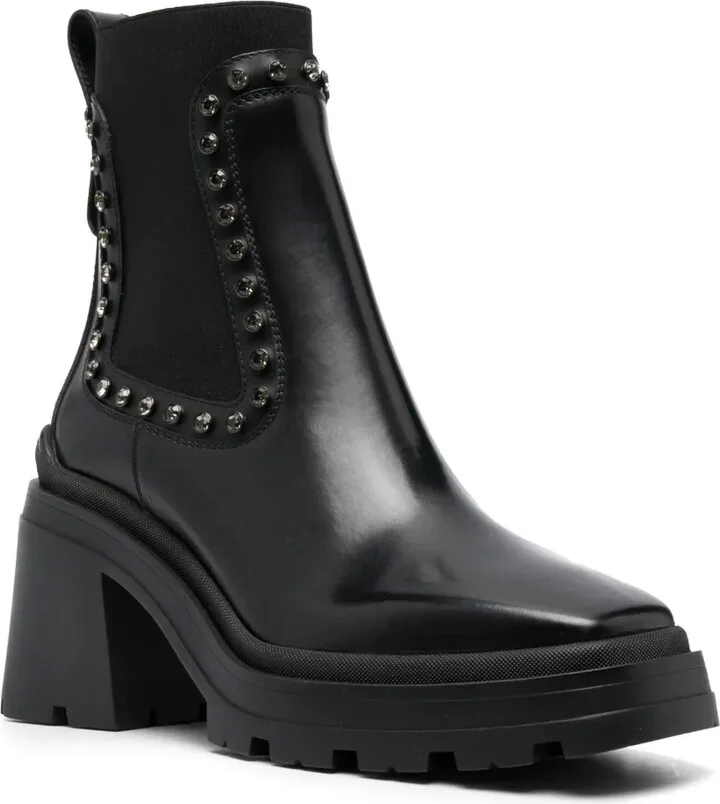 80mm Veronique leather boots - Image 2