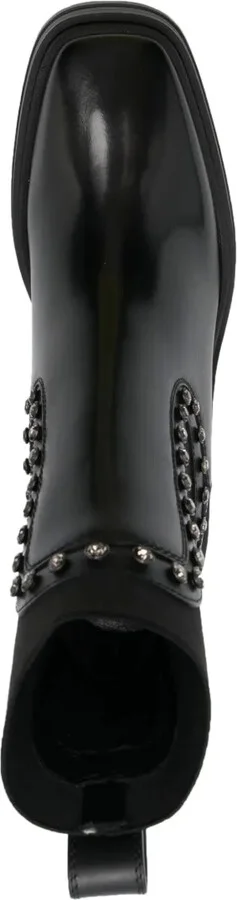 80mm Veronique leather boots - Image 4