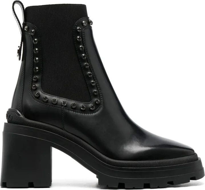 80mm Veronique leather boots