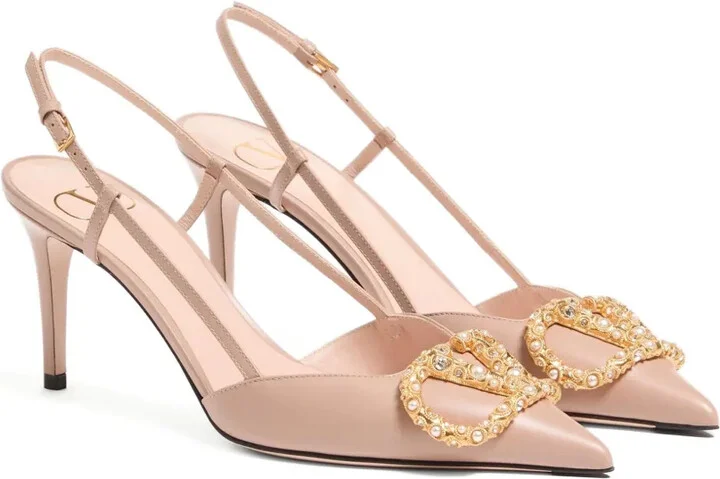 80mm Vlogo heeled pumps - Image 2