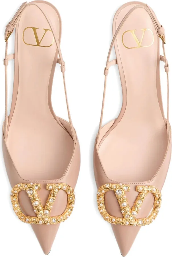 80mm Vlogo heeled pumps - Image 4