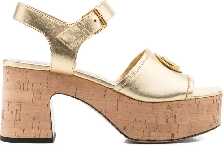 80mm Vlogo heeled sandals