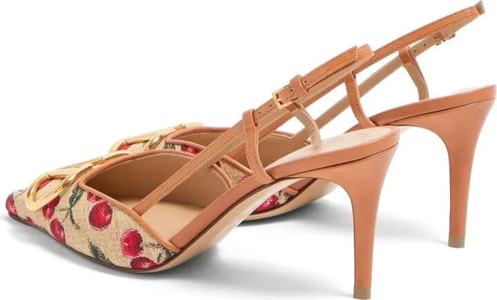 80mm VLogo Signature Cherryfic-print pumps - Image 3