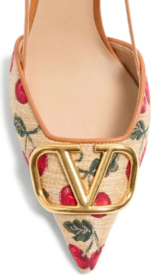80mm VLogo Signature Cherryfic-print pumps - Image 5