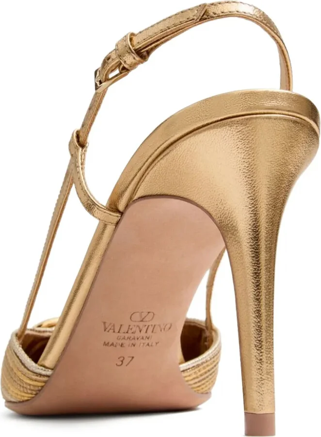 80mm VLogo Signature slingback pumps - Image 2