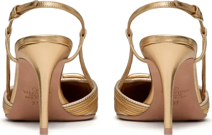 80mm VLogo Signature slingback pumps - Image 3
