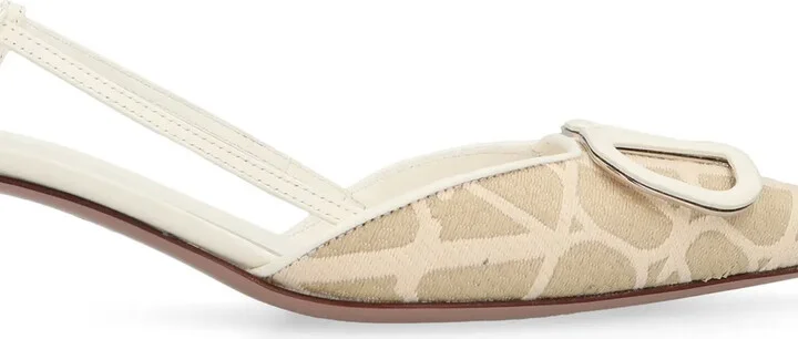 80mm VLogo Signature slingback pumps - Image 2