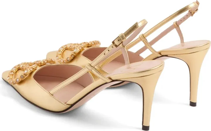80mm VLogo Signature slingback pumps - Image 3