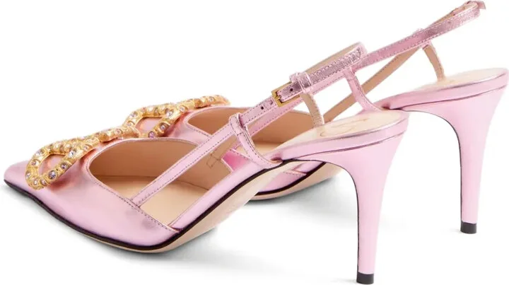 80mm VLogo Signature slingback pumps - Image 3