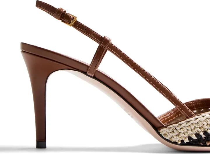 80mm VLogo Signature slingback pumps - Image 5