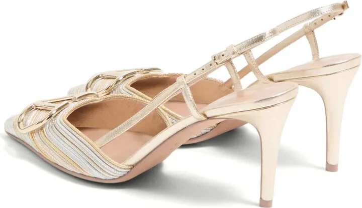 80mm VLogo Signature slingback pumps - Image 3