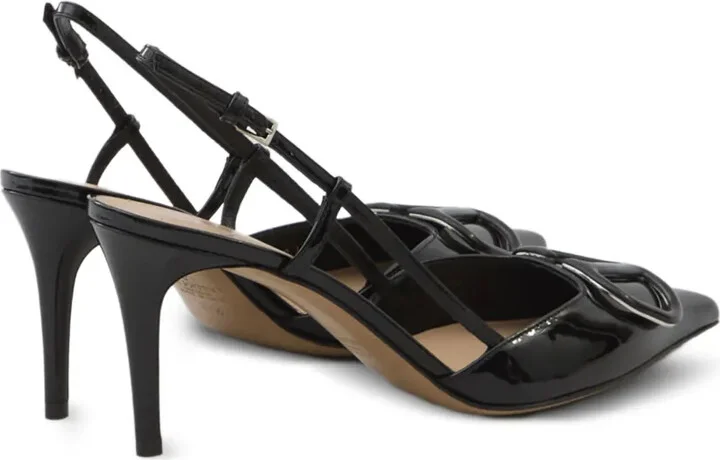 80mm VLogo Signature slingback pumps - Image 3