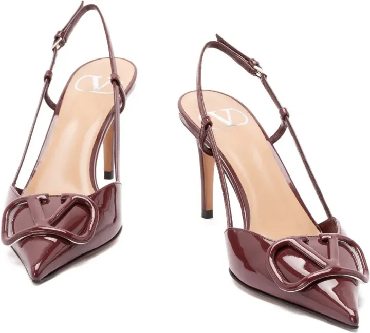 80mm VLogo Signature slingback pumps - Image 2