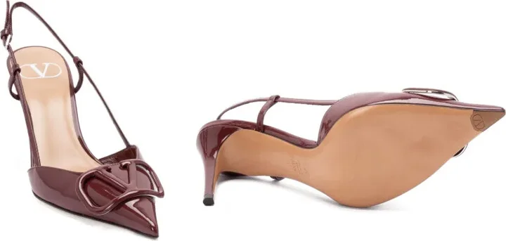 80mm VLogo Signature slingback pumps - Image 4