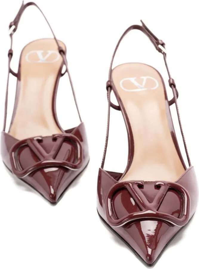 80mm VLogo Signature slingback pumps - Image 5