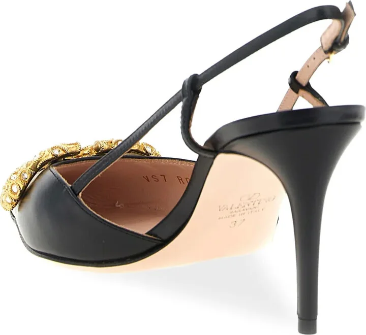 80mm VLogo Signature slingback pumps - Image 3
